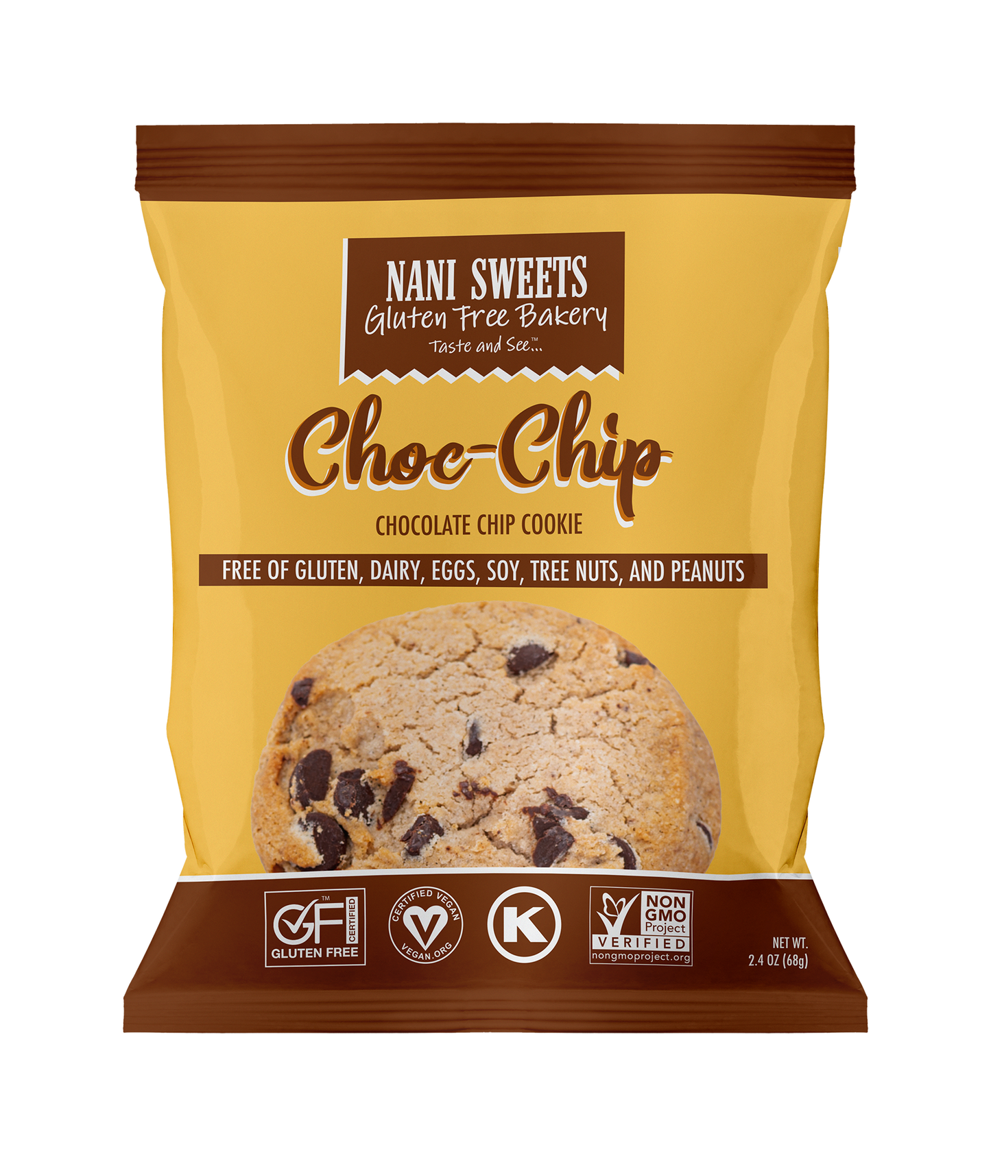 Nani Sweets Choc-Chip Cookies Pacakging